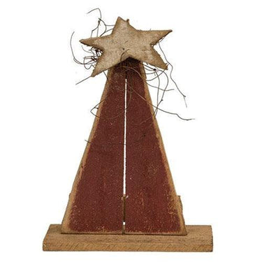Rustic Wood Pointy Tree 12 3 Asstd - The Fox Decor
